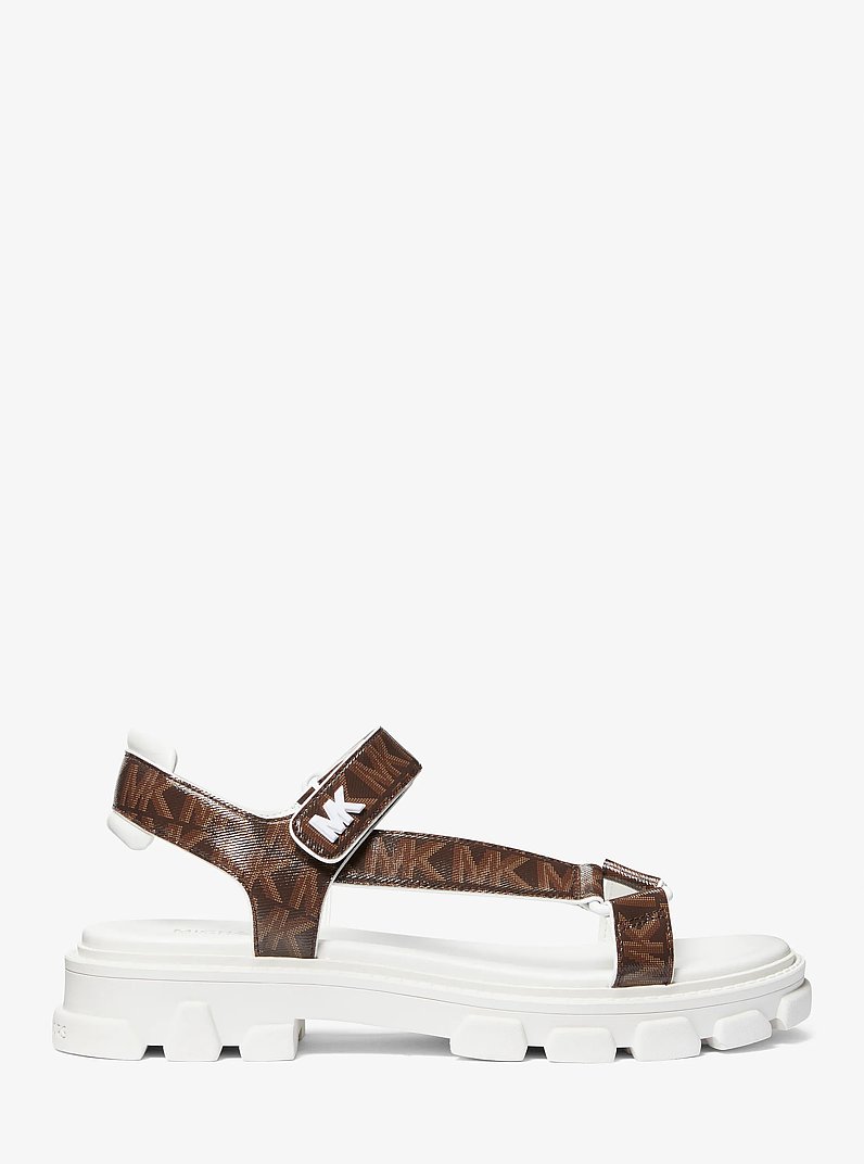 Ridley Logo Sandal in BROWN | Michael Kors
