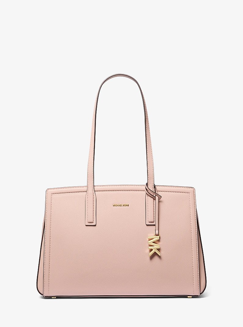 Laila Medium Leather Tote Bag in SOFT PINK | Michael Kors