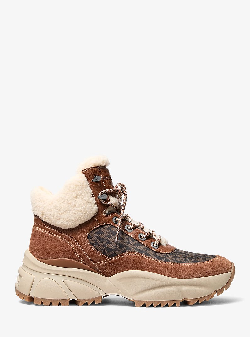 Darius Mixed-Media Boot in LUGGAGE | Michael Kors