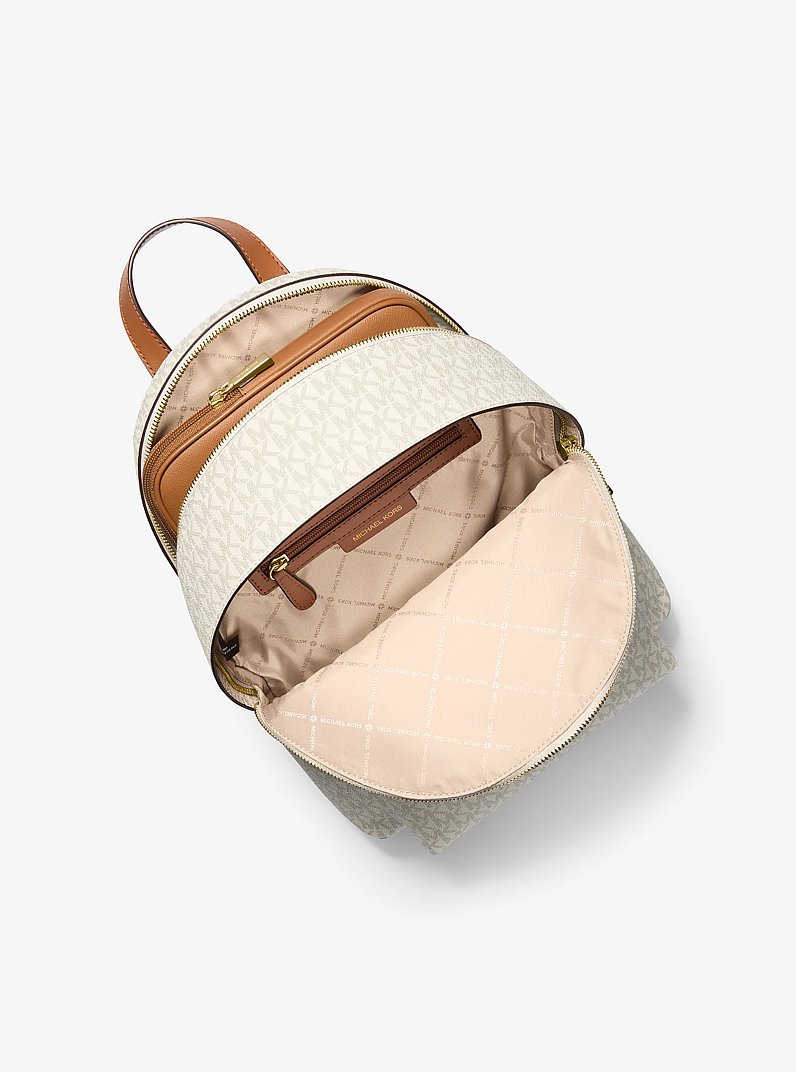 Sally Medium 2-In-1 Logo Backpack in VANILLA/ACORN | Michael Kors