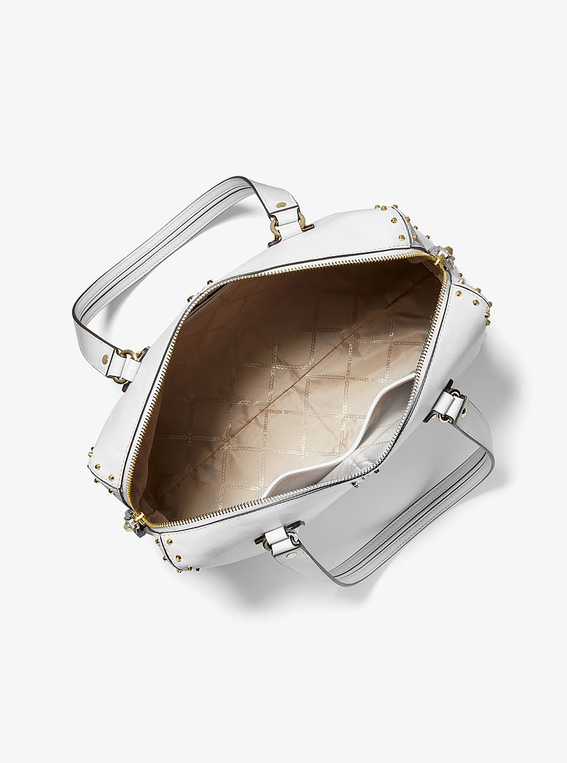 Astor Large Studded Leather Tote Bag