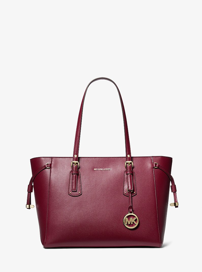 Voyager Medium Crossgrain Leather Tote Bag