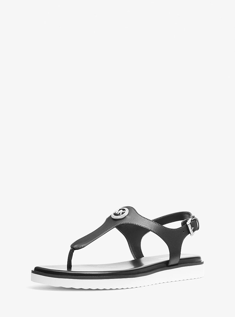 Sandalo infradito Val in pelle in NERO | Michael Kors