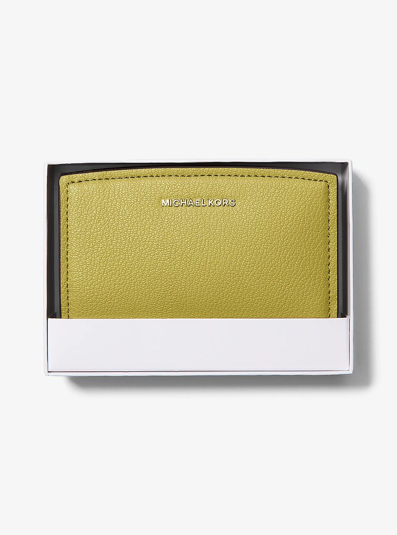 Bryant Medium Pebbled Leather Wallet in APPLE | Michael Kors