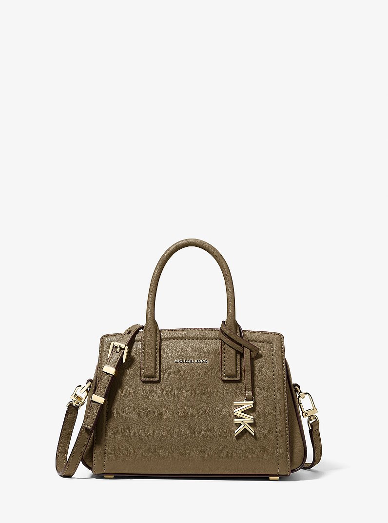 Bandolera Laila extrapeque&ntilde;a de piel in LODEN | Michael Kors