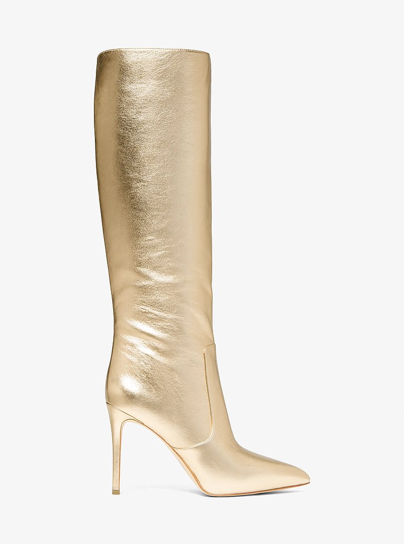 Rue Metallic Leather Knee Boot