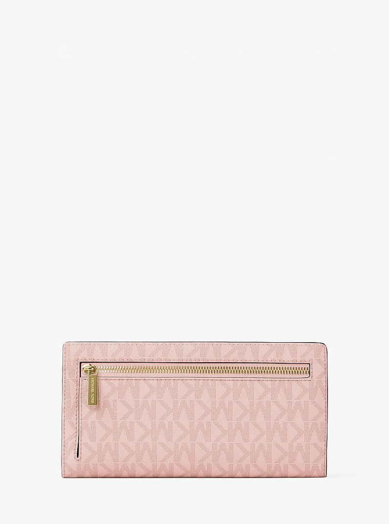 Carson Large Signature Logo Wallet in POWDER BLUSH | Michael Kors