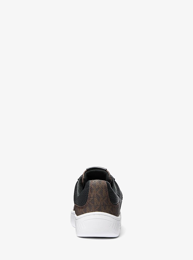 Kai Mixed-Media Sneaker in BLK/BROWN | Michael Kors