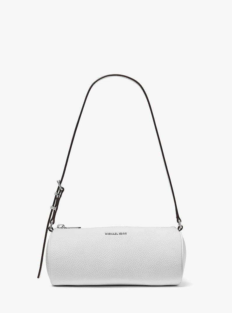 Pochette Izzy piccola in pelle martellata in BIANCO OTTICO | Michael Kors