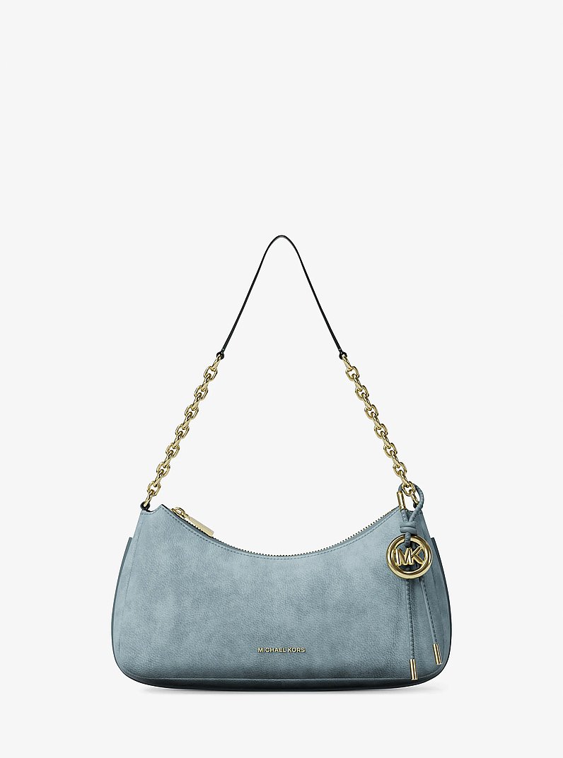 Pochette Nolita media in nabuk con catena in CHAMBRAY | Michael Kors