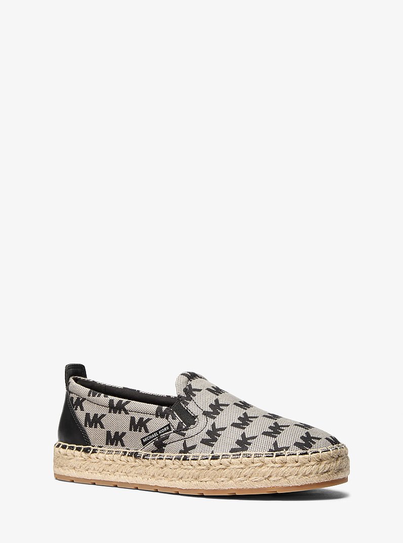 Emory Logo Jacquard Espadrille in BLACK | Michael Kors