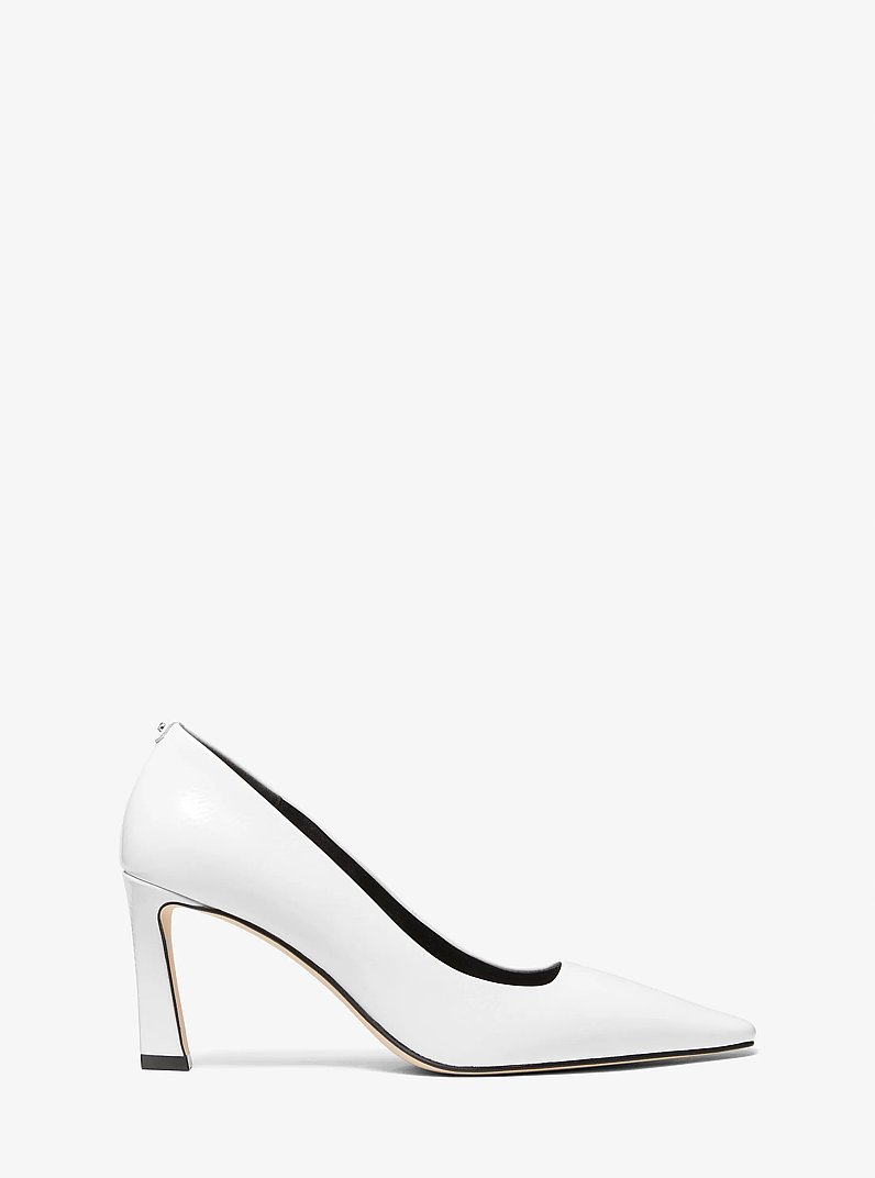 Darrah Crackled Patent Leather Pump in OPTIC WHITE | Michael Kors