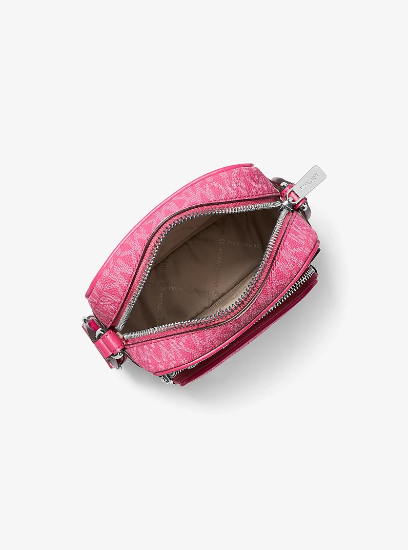 Jet Set Medium Signature Logo Crossbody Bag in DRAGONFRUIT | Michael Kors