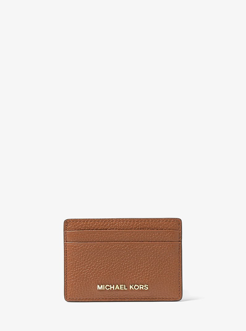 Kartenetui aus gekrispeltem Leder in LUGGAGE | Michael Kors