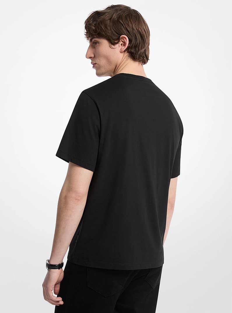 T-shirt in cotone con logo in NERO | Michael Kors