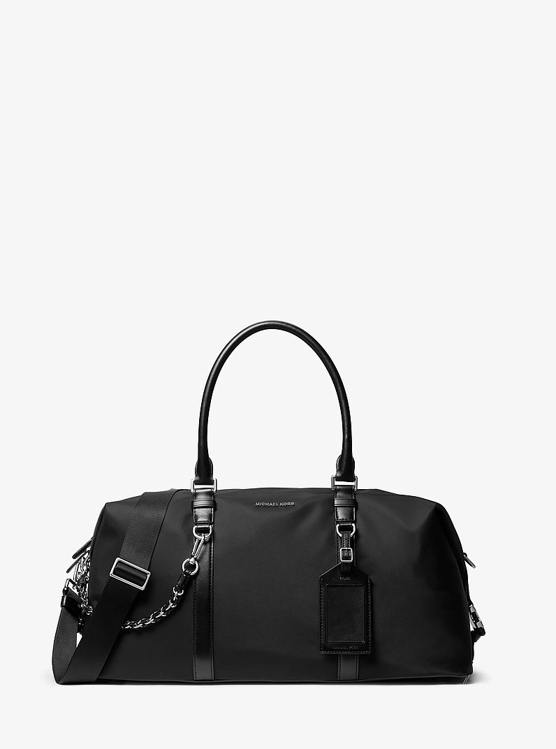 Brooklyn Recycled Nylon Duffel Bag in BLACK | Michael Kors