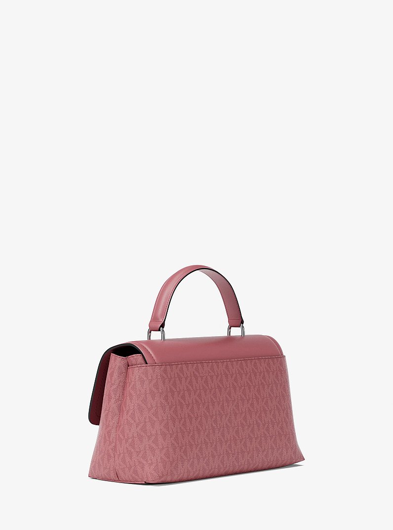 Borsa a mano Tribeca extra-small con stampa logo in PALISSANDRO | Michael Kors