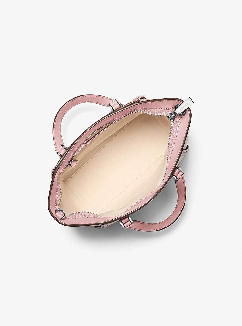 Taryn Small Leather Convertible Crossbody Bag in SMOKEY ROSE | Michael Kors