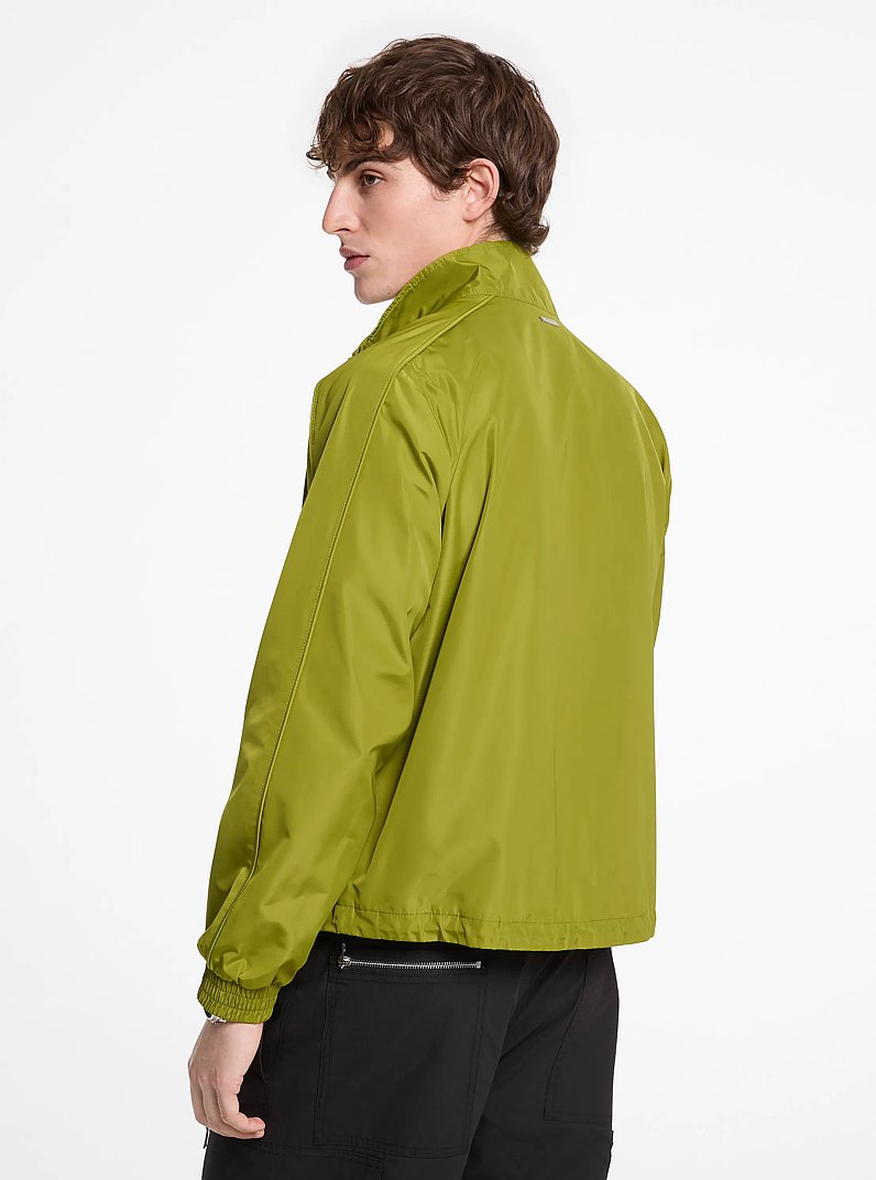 Water-Resistant Windbreaker Jacket in MEADOW GREEN | Michael Kors