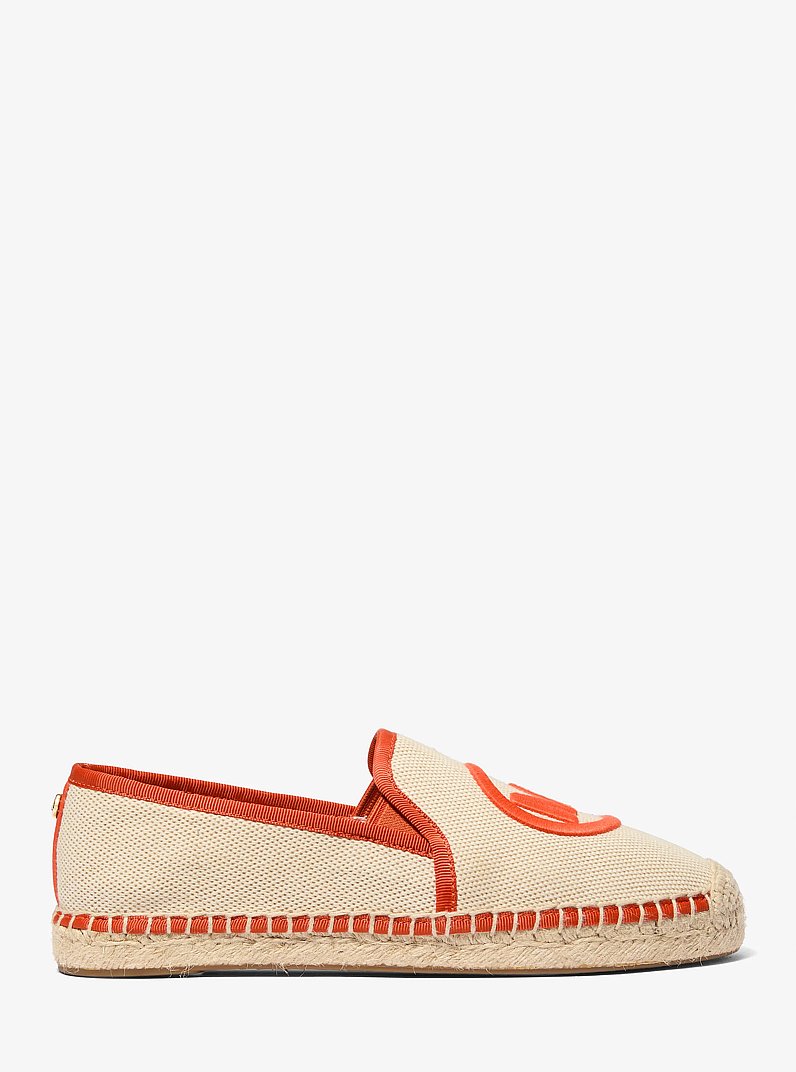 Hastings Two-Tone Cotton Blend Canvas Espadrille in RED CLAY | Michael Kors
