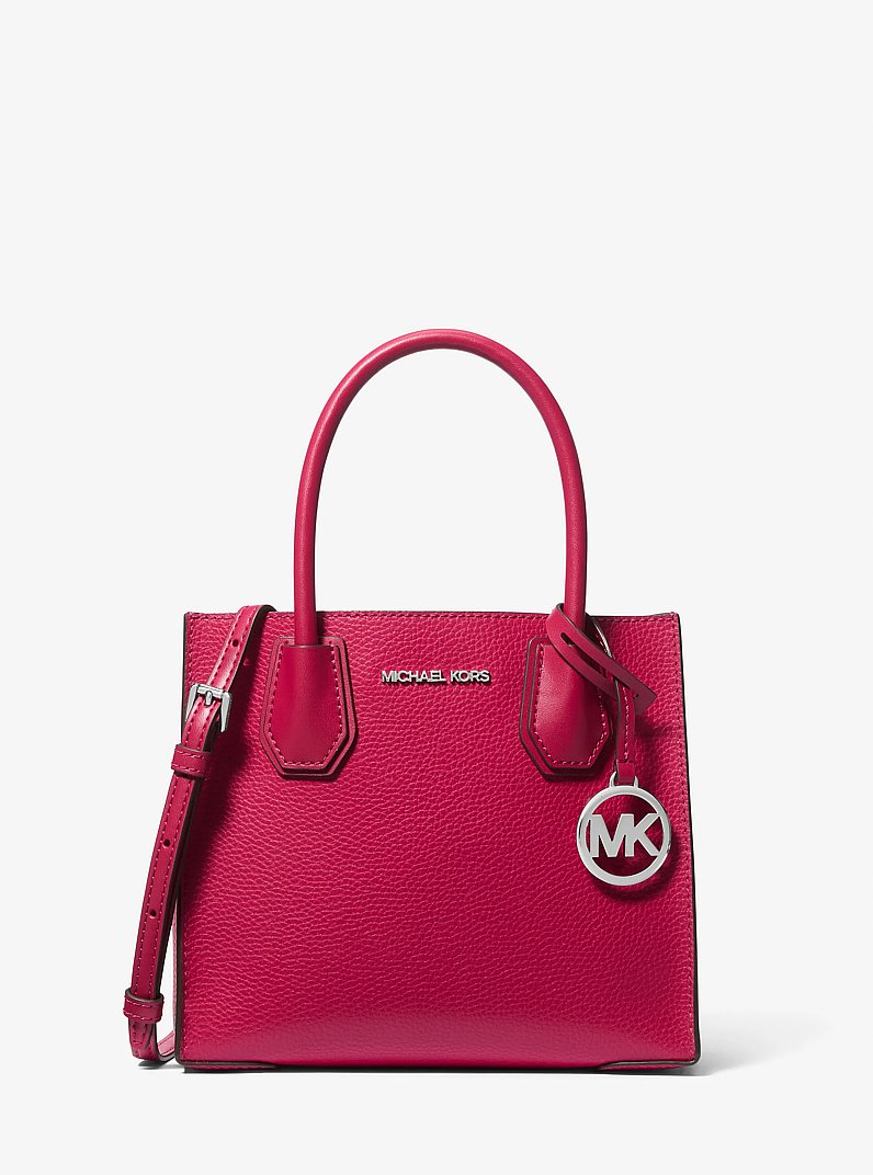 Bolsa cruzada Mercer mediana de piel granulada in TEAL | Michael Kors