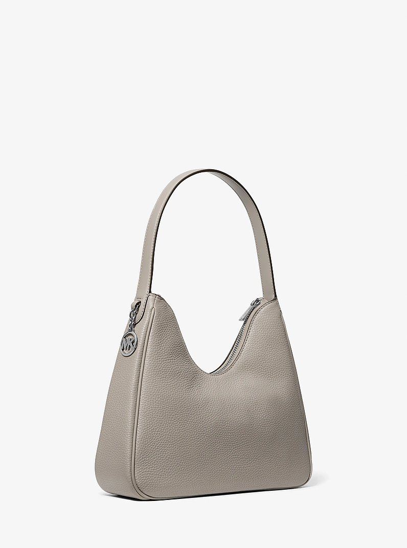 Petit sac &agrave; &eacute;paule boh&egrave;me Nayla en cuir grain&eacute; in GRIS PERLE | Michael Kors
