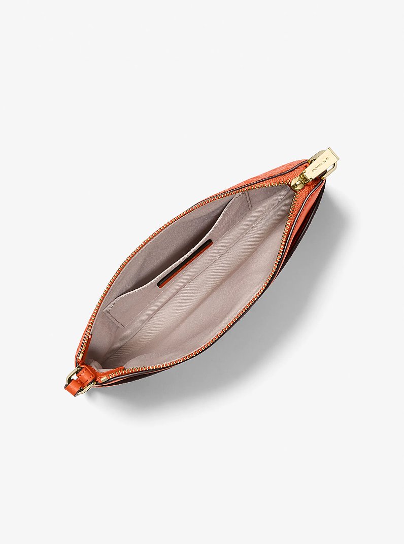 Pochette da polso convertibile Jet Set grande con zip e stampa logo in MIMOSA | Michael Kors