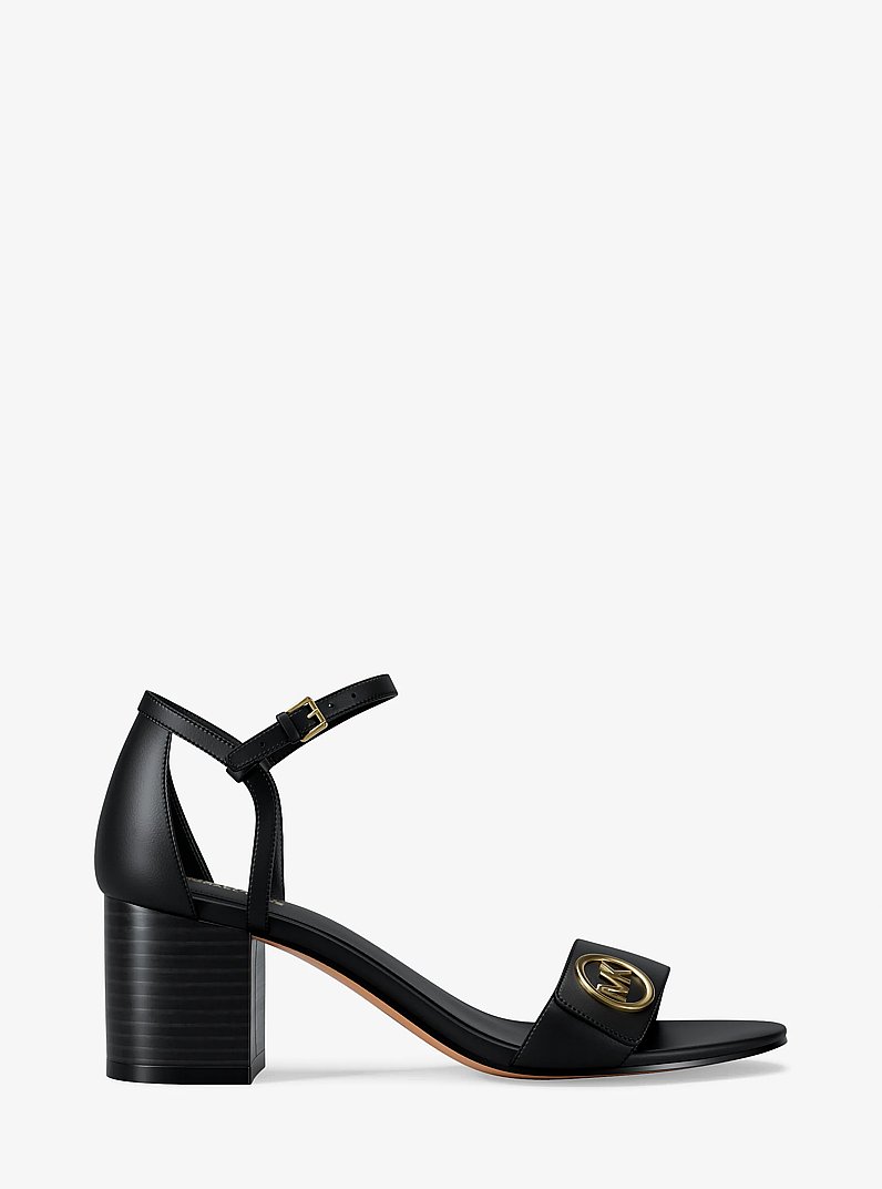 Hannah Block Heel Sandal in BLACK | Michael Kors