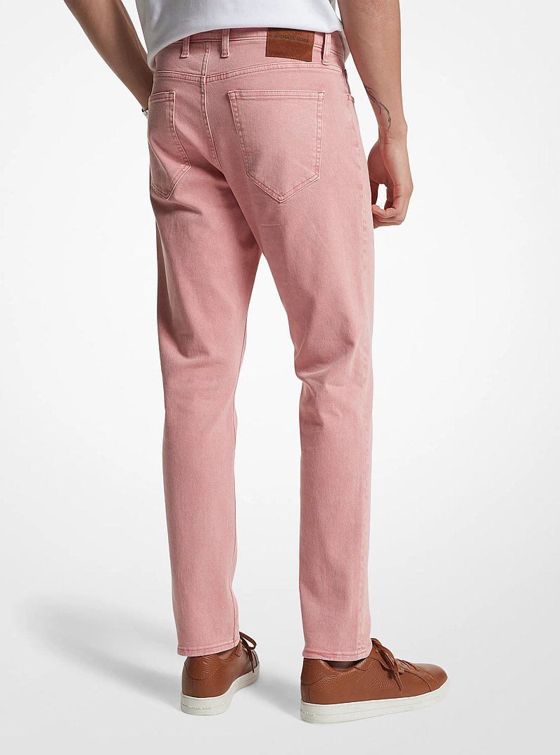 Parker Slim-Fit Pigment Dyed Stretch Cotton Pants in DUSTY ROSE | Michael Kors