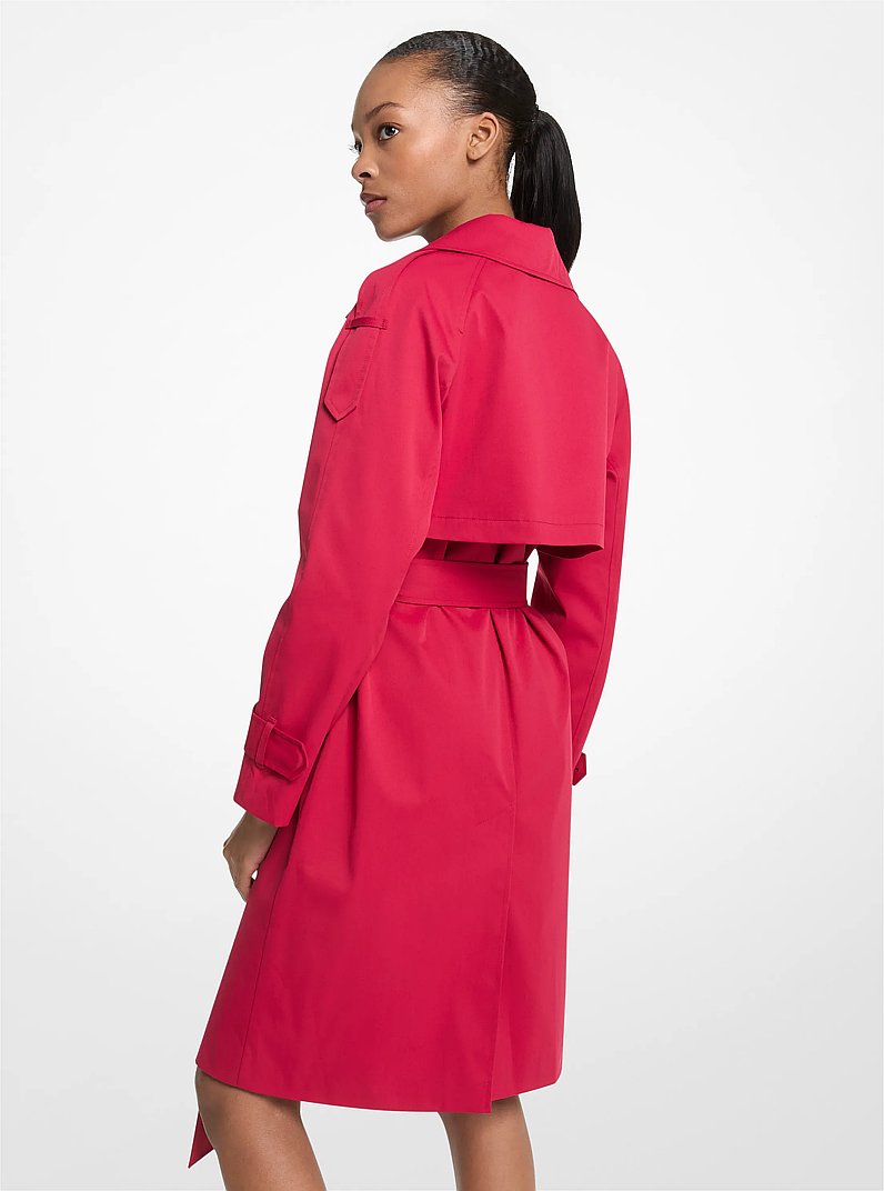 Belted Trench Coat in DARKRASPBERRY | Michael Kors