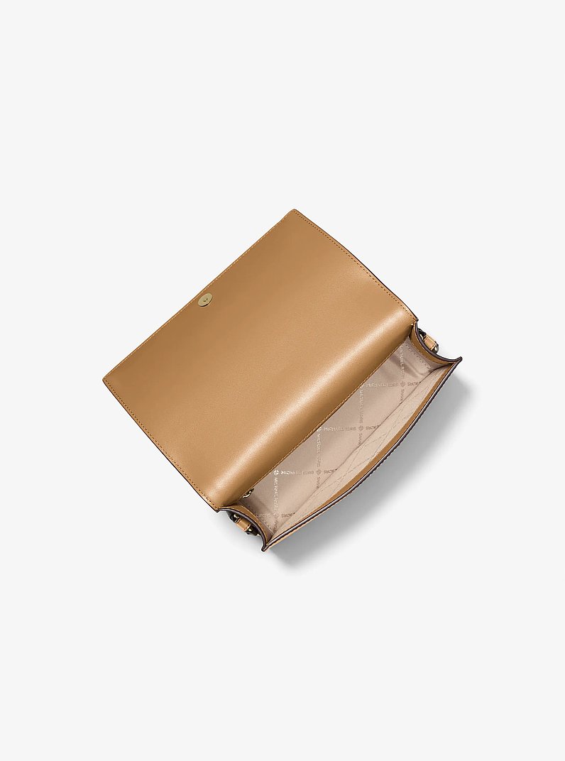 Jet Set Large Saffiano Leather Crossbody Bag in CAMEL | Michael Kors