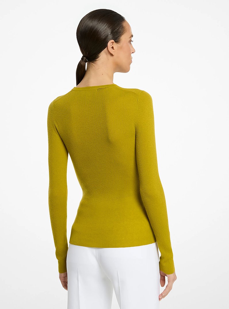 Hutton Featherweight Cashmere Sweater in MOSS | Michael Kors