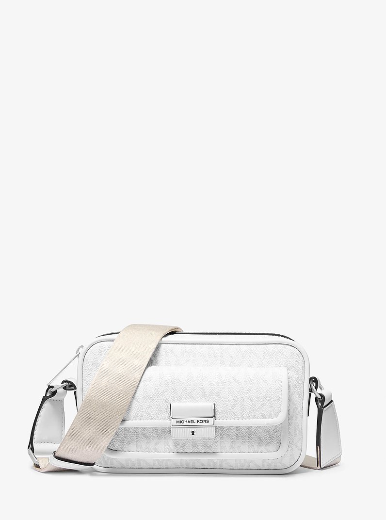 Bradshaw Extra-Small Signature Logo Camera Crossbody Bag in OPTIC WHITE | Michael Kors