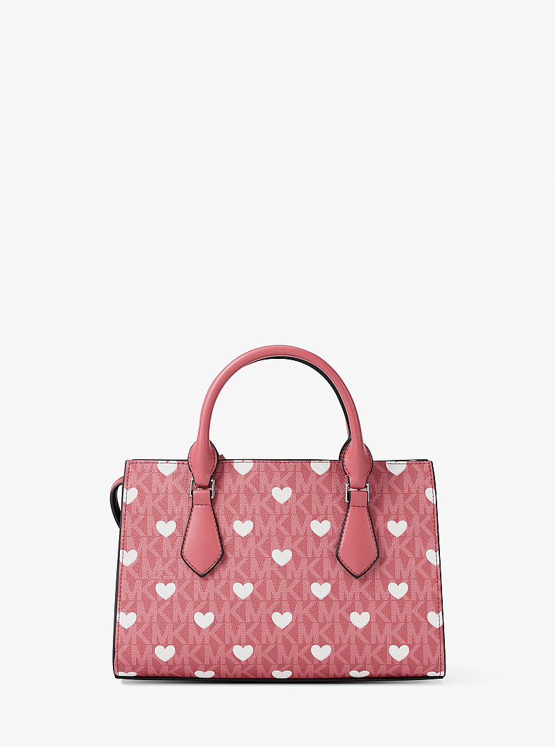 Sheila Small Embellished Signature Logo Satchel in HIBISCUS | Michael Kors