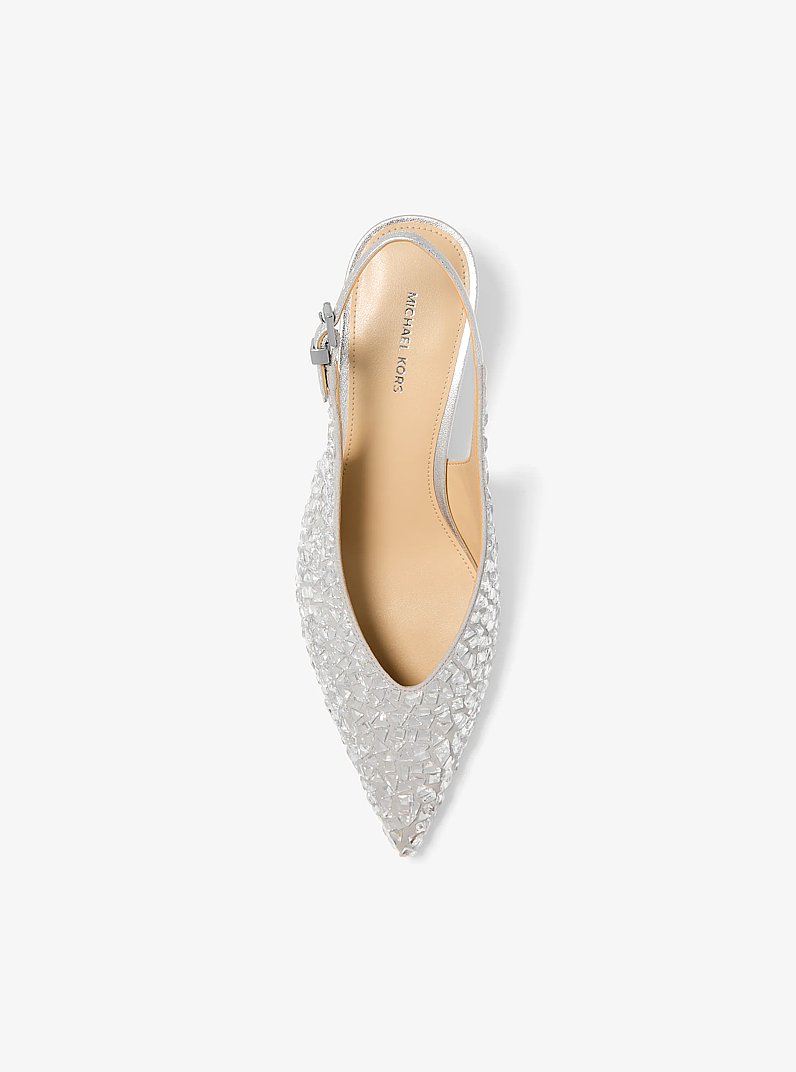 D&eacute;collet&eacute; Tonya decorata con mezzo tacco in NICHEL | Michael Kors