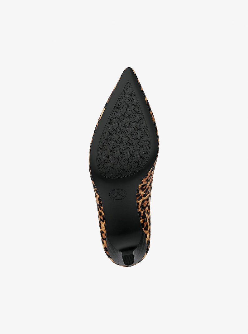 Willa Flex Leopard Print Calf Hair Pump in DK CAMEL MLT | Michael Kors