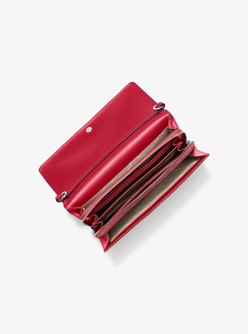 Jet Set Large Ombr&eacute; Signature Logo Crossbody Bag in HIBISCUS MULTI | Michael Kors