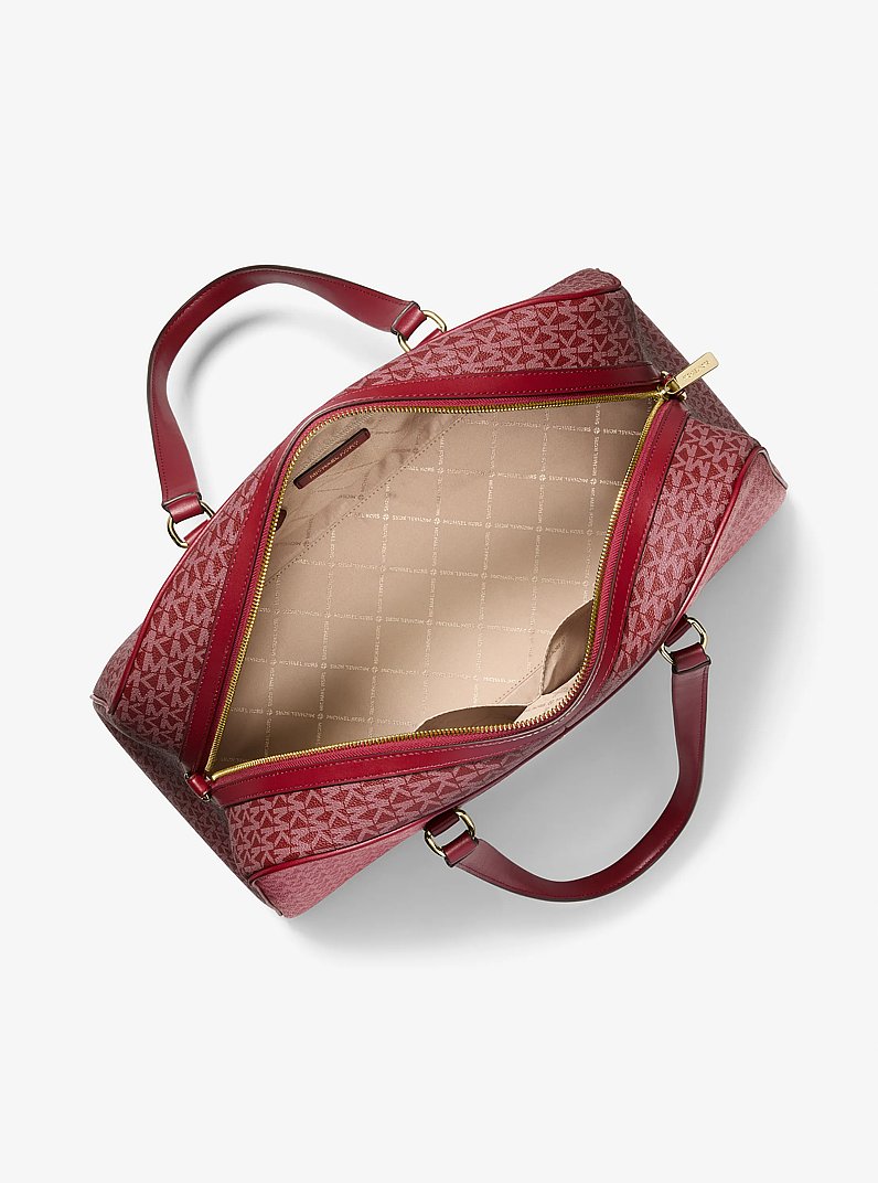 Jet Set Travel Extra-Large Signature Logo Weekender Bag in CHERRY