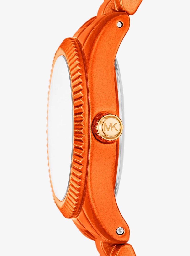Limited-Edition Petite Lexington Orange-Tone Watch in SPICED CORAL | Michael Kors