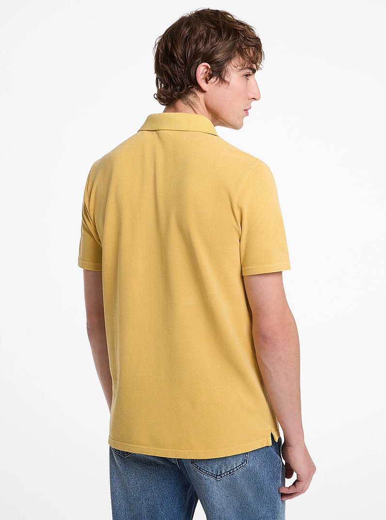 Polo en piqu&eacute; de coton in JAUNE MARGUERITE | Michael Kors