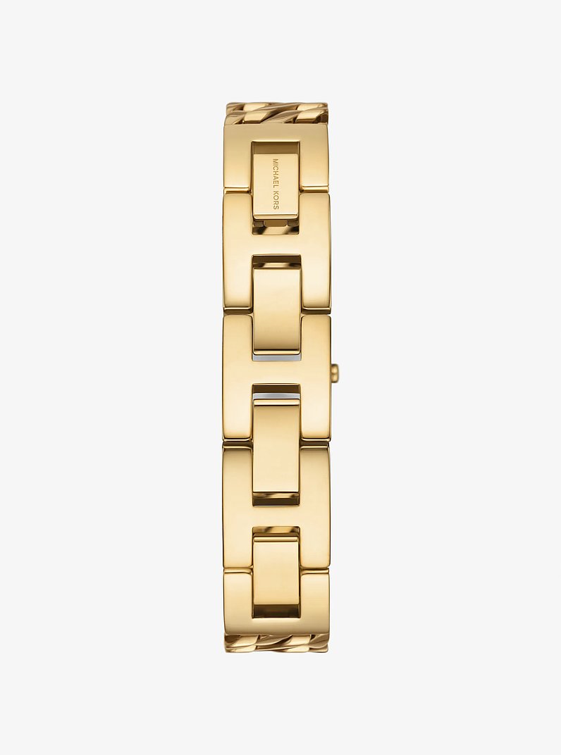 Mini Darrington Gold-Tone Chain-Link Watch in GOLD | Michael Kors