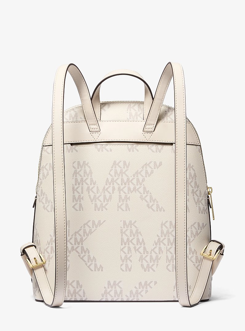 Cindy Large Graphic Logo Backpack in VAN/CREAM | Michael Kors