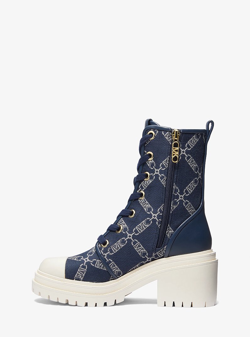 Botte de combat Hanley en jacquard &agrave; logo Empire in BLEU MARINE MULTI | Michael Kors