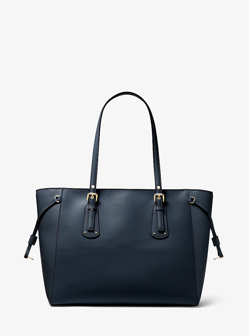 Voyager Medium Two-Tone Crossgrain Leather Tote Bag