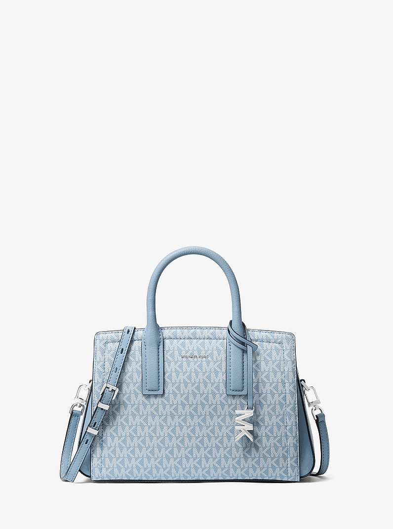 Laila Small Signature Logo Satchel in CHAMBRAY | Michael Kors