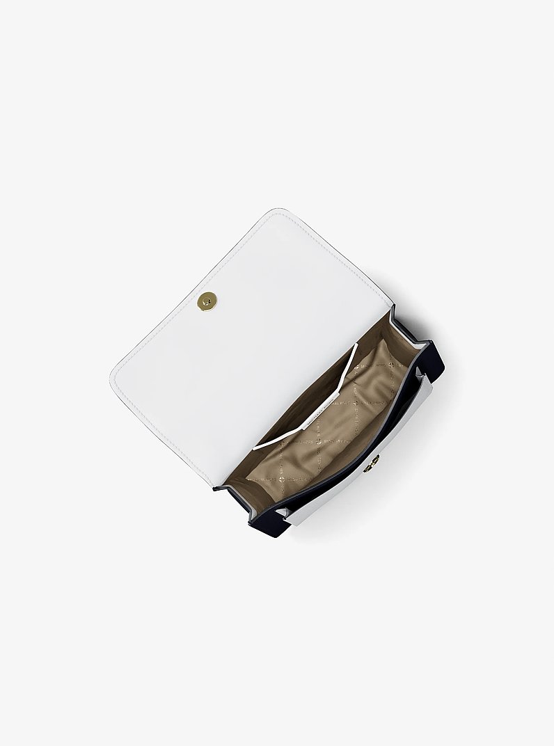 Borsa a tracolla Claire piccola in pelle color-block in BLU FRANCESE MULTI | Michael Kors
