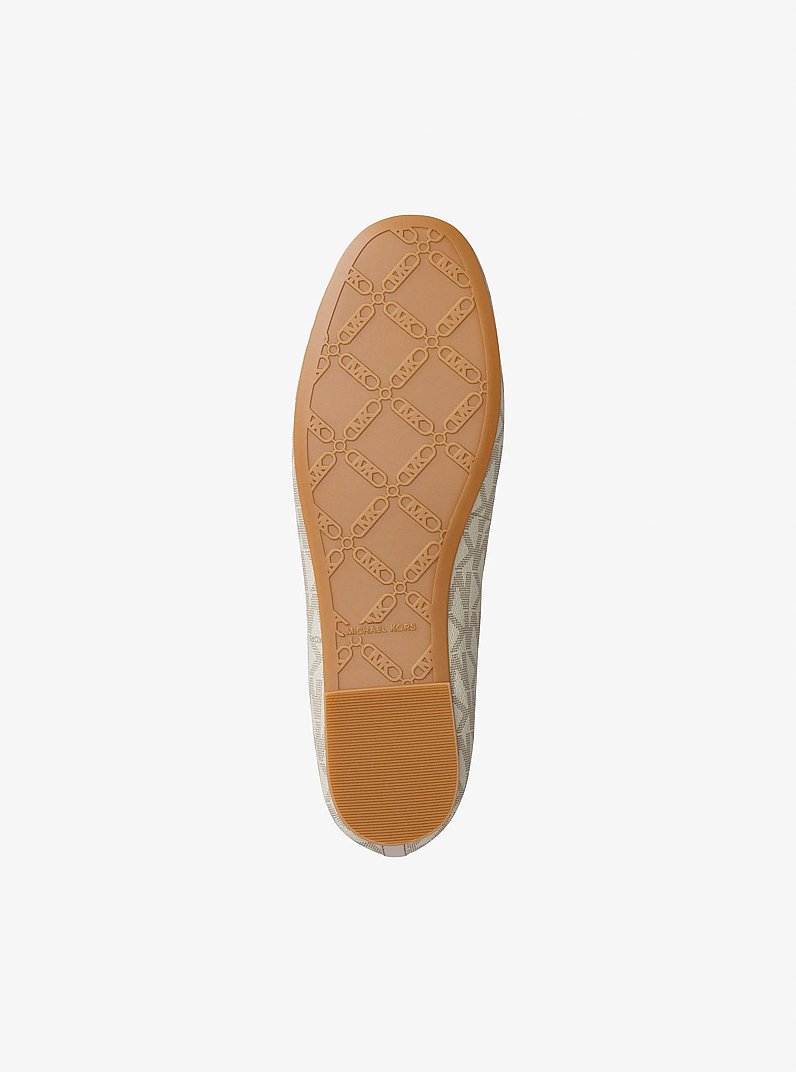Savannah Signature Logo Ballet Flat in VANILLA | Michael Kors