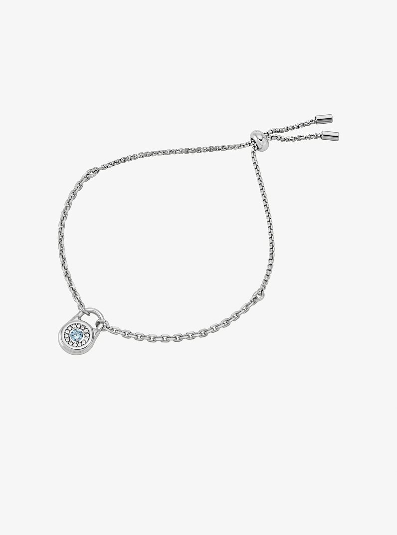 Pulsera deslizante de candado con incrustaciones in PLATEADO | Michael Kors
