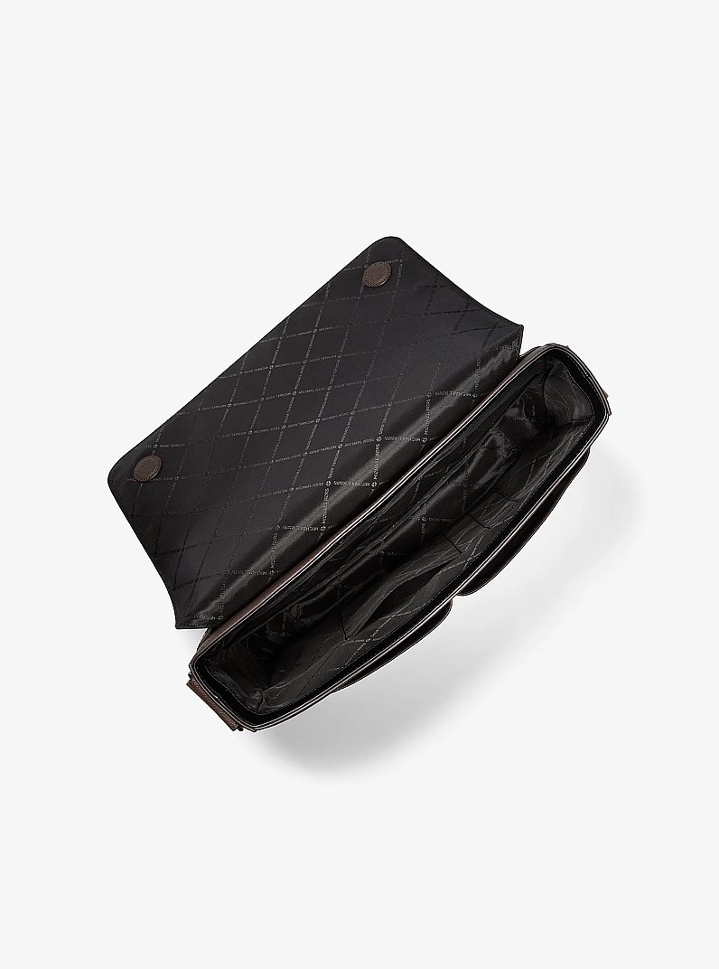 Sac messager Pacey de taille moyenne &agrave; logo Signature in POIL DE CHAMEAU | Michael Kors