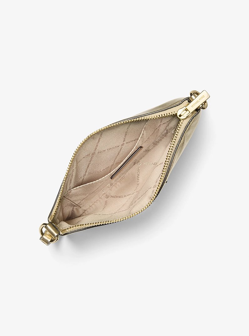 Jet Set Small Metallic Wristlet in PALE GOLD | Michael Kors